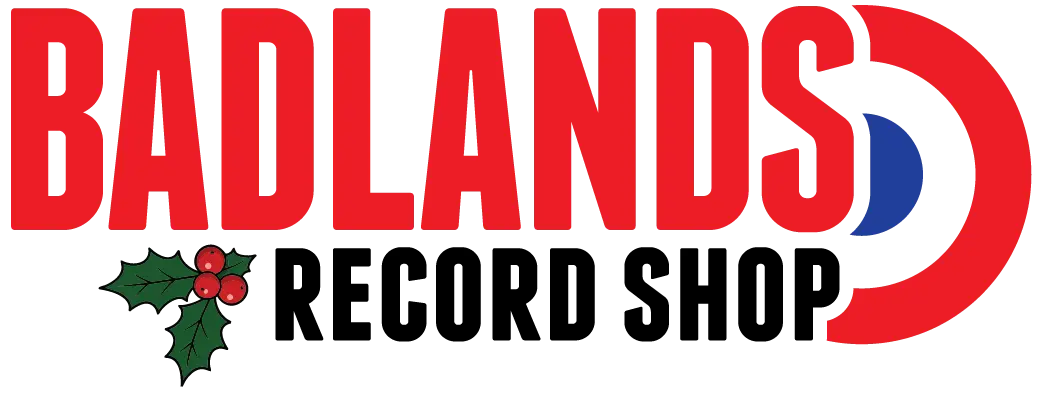 Badlands Record Shop Logo Christmas Holly