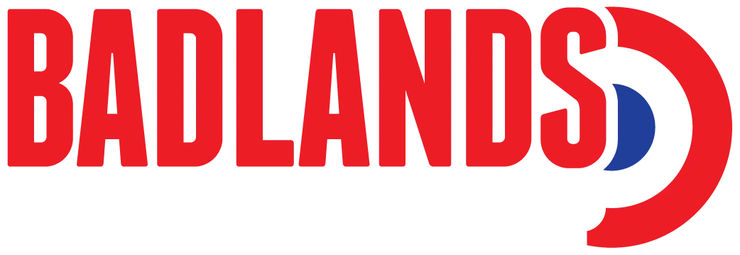 Badlands Record Shop Logo Grey Text
