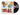 Pink Floyd 8-Tracks black vinyl record with colourful sleeve design